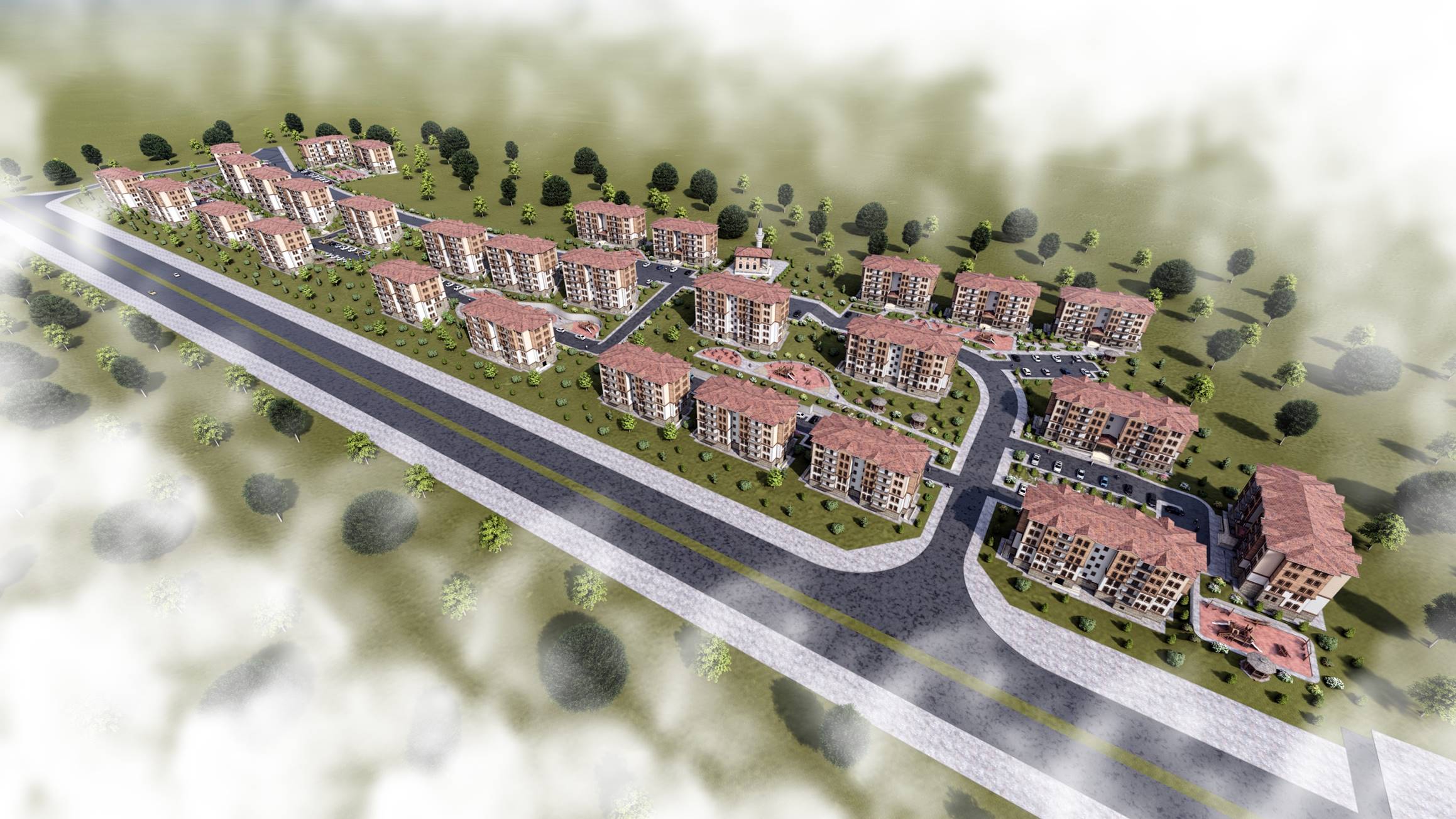 KASTAMONU İLİ,MERKEZ İLÇESİ,ÖRENCİK MAHALLESİ 602 KONUT+4 KD İNŞAATLARI İLE ALTYAPI VE ÇEVRE DÜZENLEMESİ İŞİ